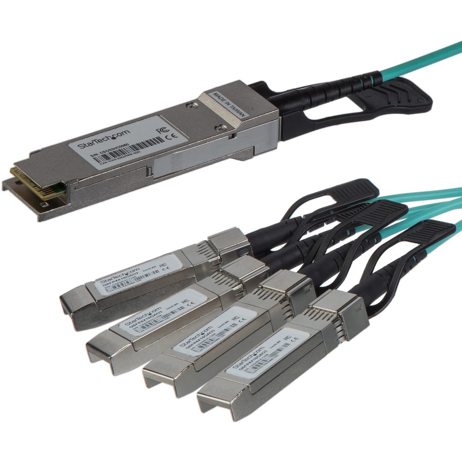 StarTech.com AOC Breakout Cable for Cisco QSFP-4X10G-AOC3M - 3m 40G 1x QSFP+ to 4x SFP+ AOC Cable 40GbE QSFP+ Active