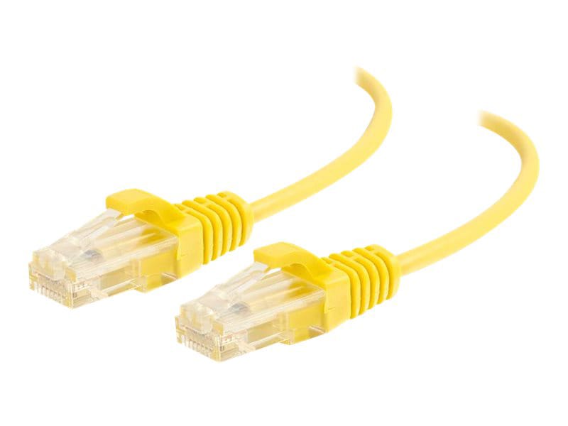 C2G 3ft Cat6 Snagless Unshielded (UTP) Slim Ethernet Cable - Cat6 Network Patch Cable - PoE - Yellow