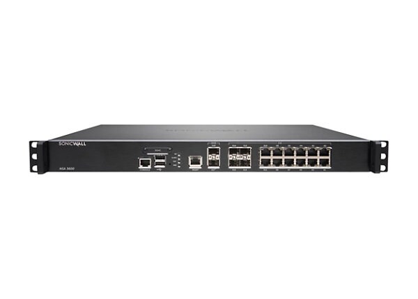SonicWall NSA 3600 - security appliance - with 3 years SonicWALL Advanced Gateway Security Suite