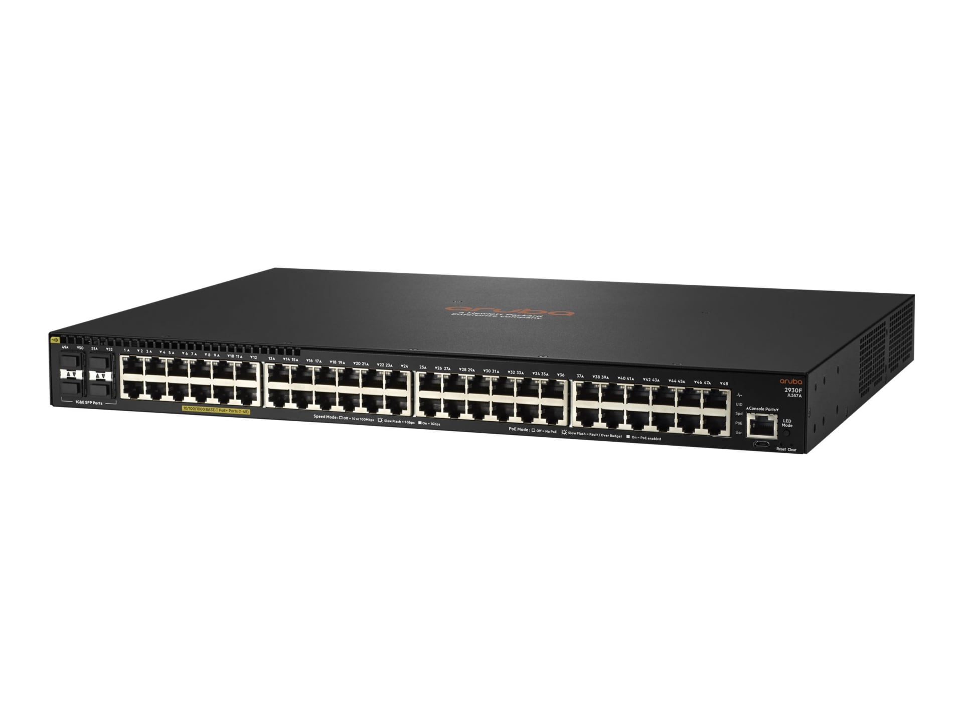 HPE Aruba 2930F 48G PoE+ 4SFP - switch - 48 ports - managed - rack-mountabl