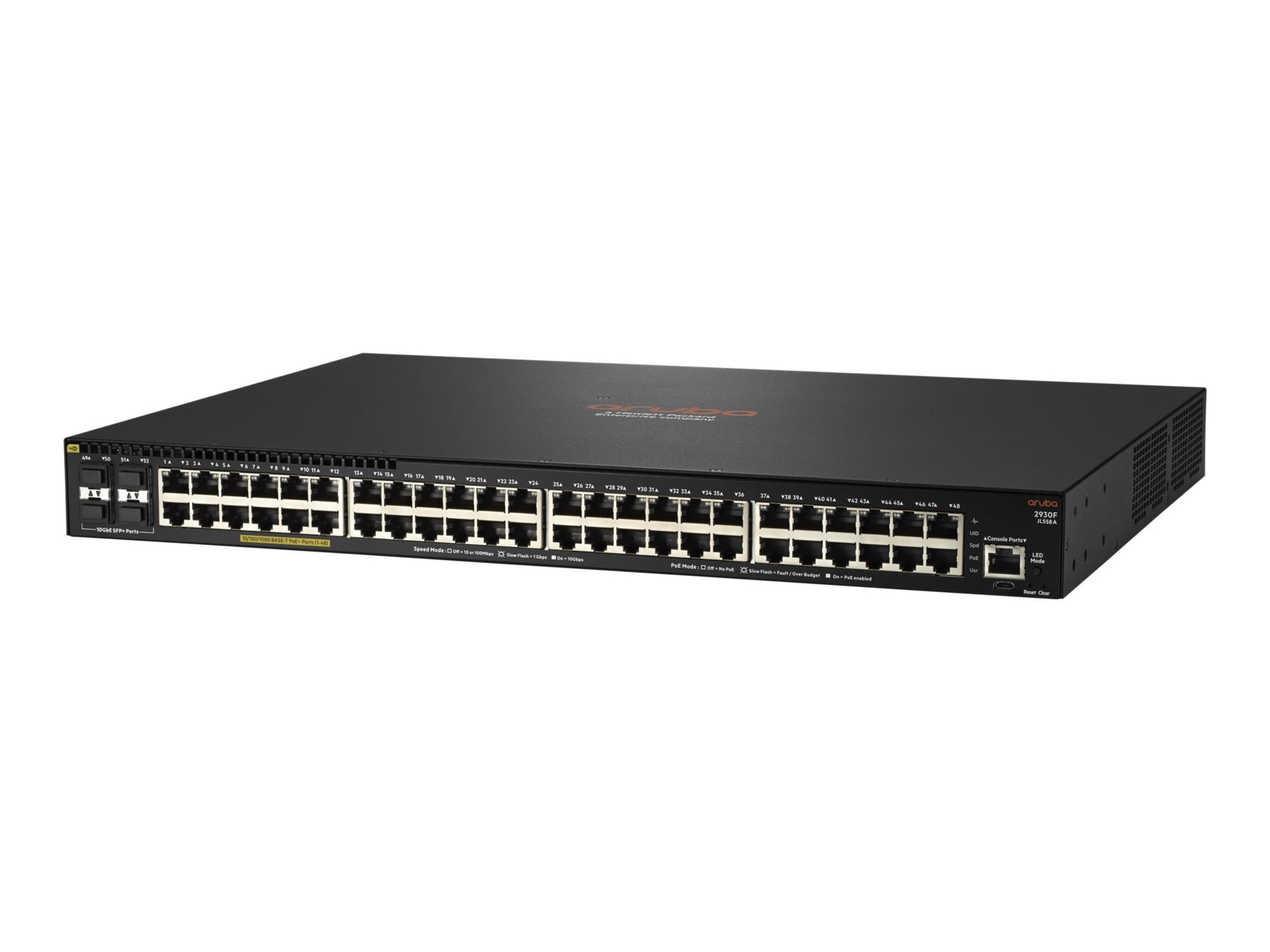 HPE Aruba 2930F 48G PoE+ 4SFP+ - Switch - 48 Ports - Managed