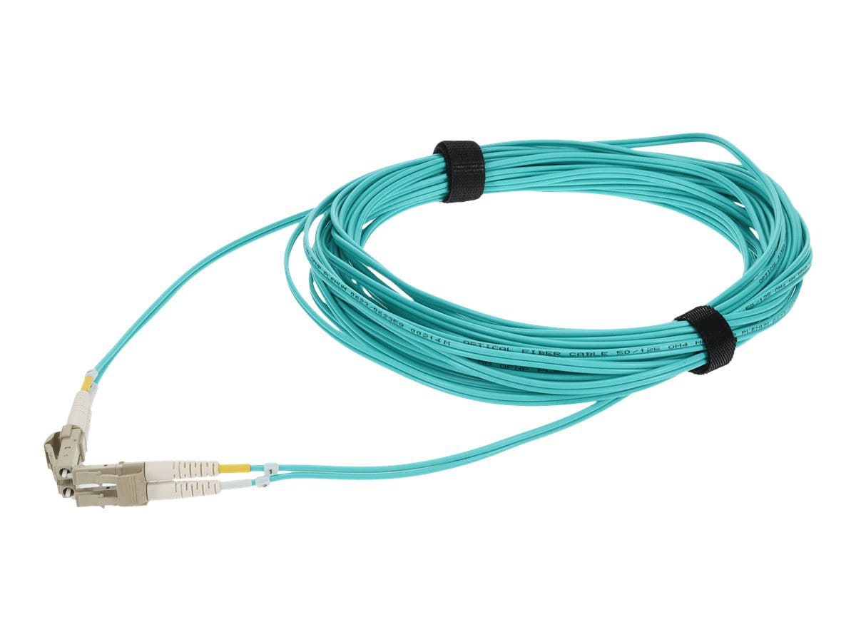 Proline 10m LC (M) to LC (M) Aqua OM4 Duplex Fiber Plenum-Rated Patch Cable