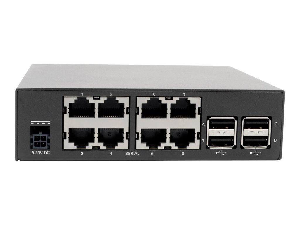 Eaton Tripp Lite Series 8-Port Console Server with Built-In Modem, Dual GbE NIC, 4Gb Flash and Dual SFP - Thumbnail 2