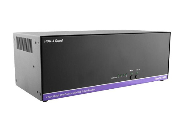 SmartAVI HDN-4Quad - KVM / audio / USB switch - 4 ports