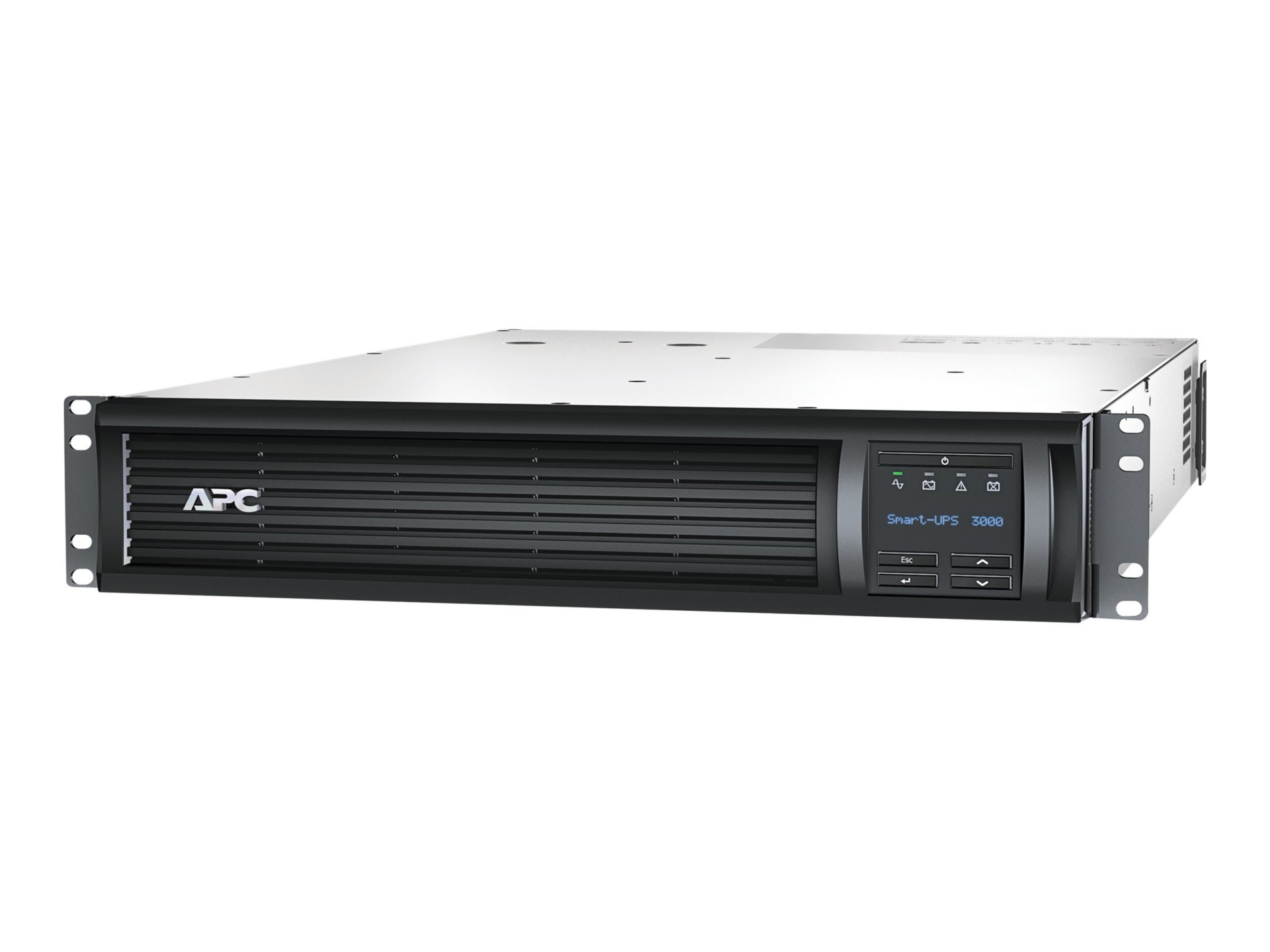APC Smart-UPS, Line Interactive, 3kVA, Rackmount 2U, 120V, 6x NEMA 5-15R+2x NEMA 5-20R outlets, Network Card, AVR, LCD