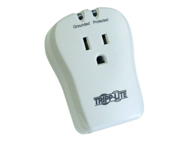 Tripp Lite Portable Surge Protector, Direct Plug-In, 1-Outlet 750 Joules, Tel/Modem Protection - surge protector - 1800
