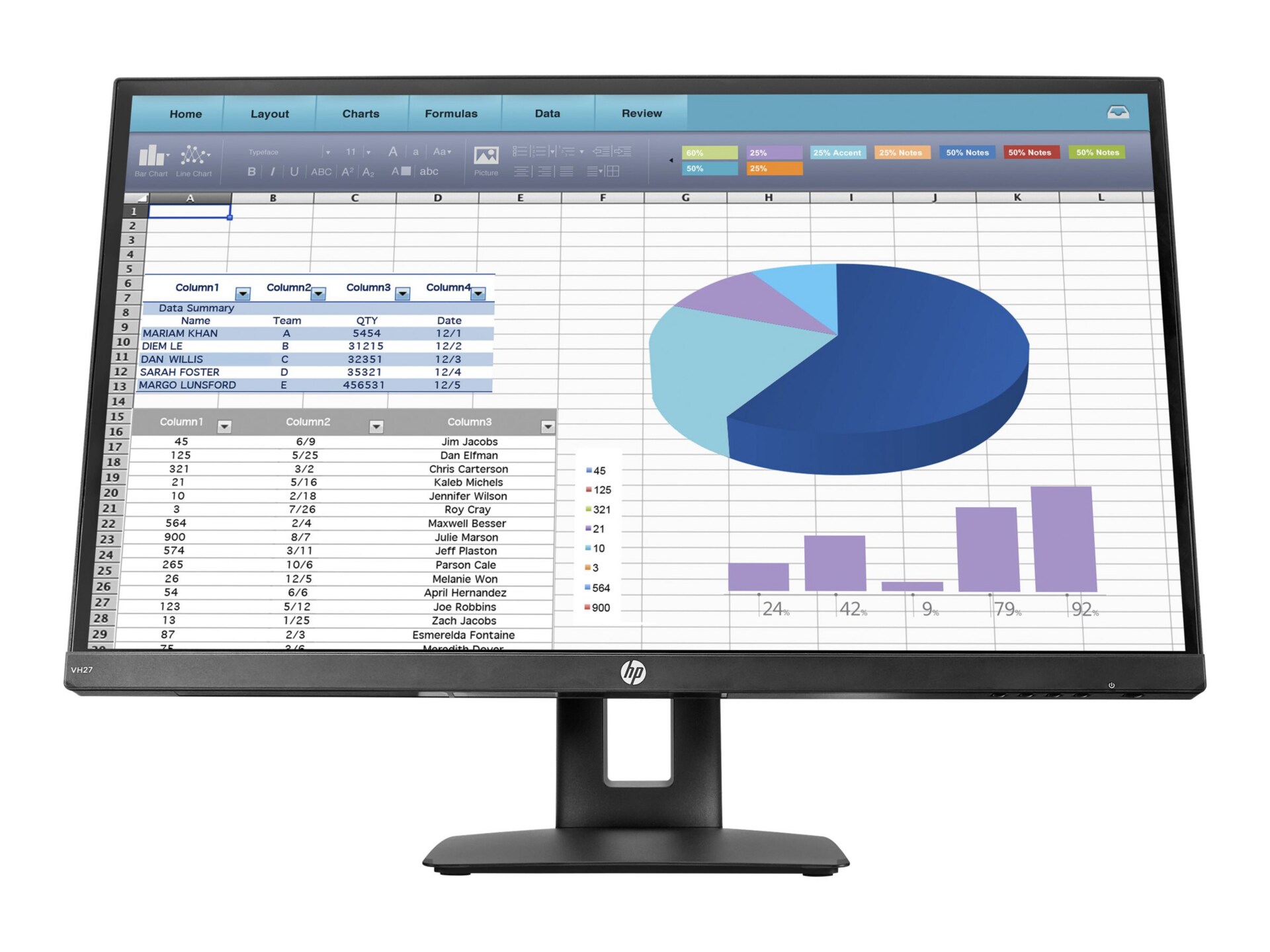 HP VH27 - LED monitor - Full HD (1080p) - 27" - TAA Compliant