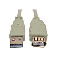 Tripp Lite 6ft USB 2.0 Hi-speed A/A Cable M/F 480 Mbps Beige, USB extension