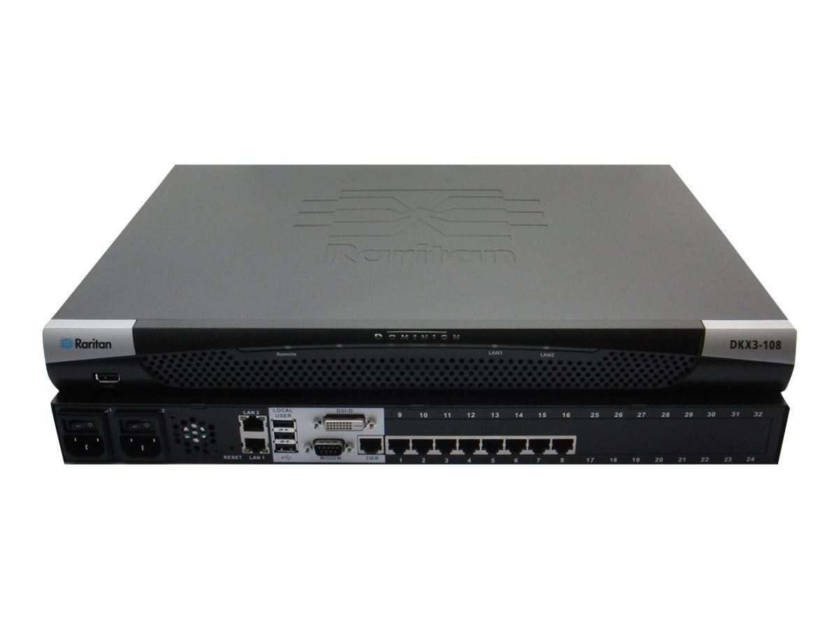 Raritan Dominion DKX3-108 - KVM switch - 8 ports - rack-mountable - with 8