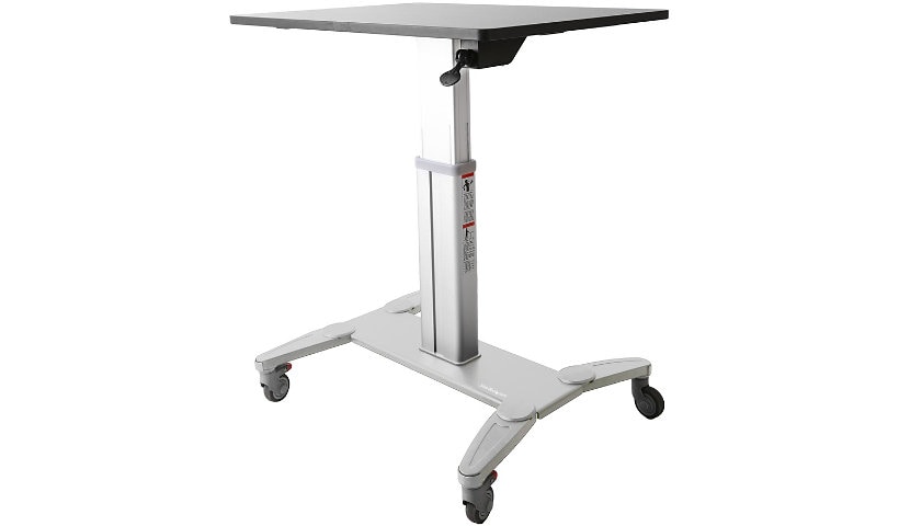 StarTech.com Mobile Standing Desk - Portable Sit-Stand Ergonomic Height Adjustable Cart on Wheels - Rolling