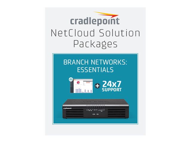 Cradlepoint NetCloud Essentials for Branch Routers (Prime) - subscription license (1 year) + Support - 1 license - with