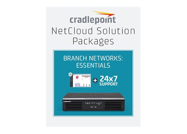 Cradlepoint NetCloud Essentials for Branch Routers (Prime) - subscription license (5 years) + Support - 1 license - with AER1600 router with WiFi (LPE modem, ships with VZ firmware)