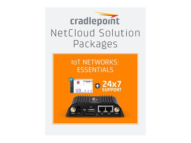 Cradlepoint NetCloud Essentials for IoT Routers (Standard) - subscription license (1 year) + Support - 1 license - with