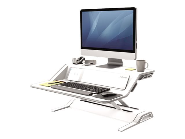 Fellowes Lotus DX Sit-Stand Workstation stand - for LCD display / keyboard / mouse - white