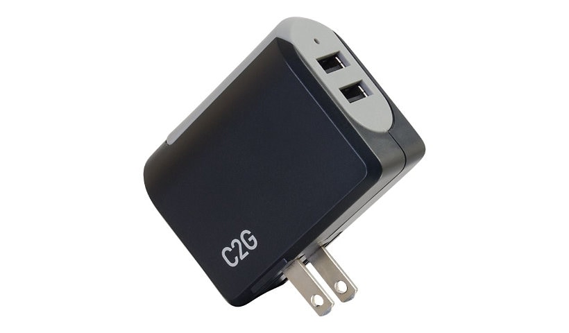 C2G 2-Port USB Wall Charger - AC Power Adapter power adapter - USB