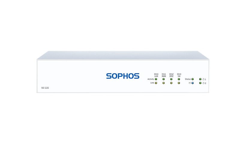 Sophos SG 115 - Rev 3 - security appliance - with 3 years TotalProtect Plus 24x7