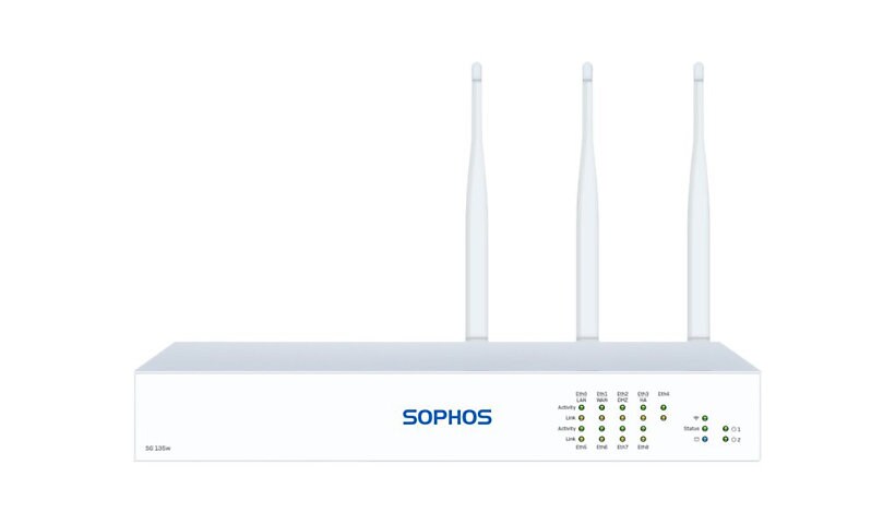 Sophos SG 135w - Rev 3 - security appliance - Wi-Fi 5 - with 2 years TotalP