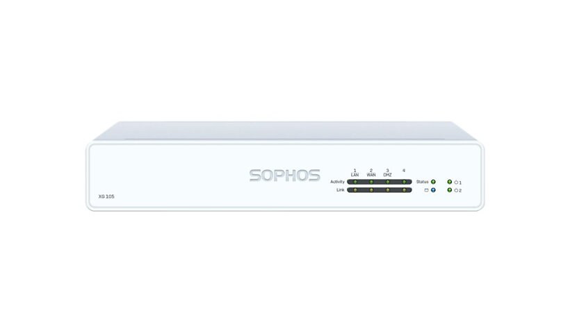 Sophos XG 105 - Rev 3 - security appliance - with 3 years TotalProtect