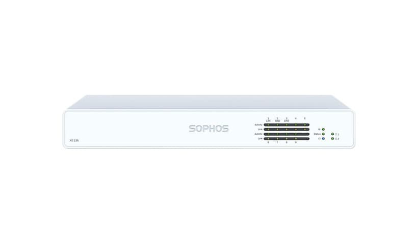 Sophos XG 135 - Rev 3 - security appliance - with 3 years TotalProtect