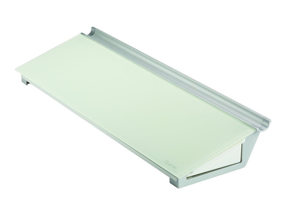 Quartet writing slant board - 17.99 in x 5.98 in - glass - white