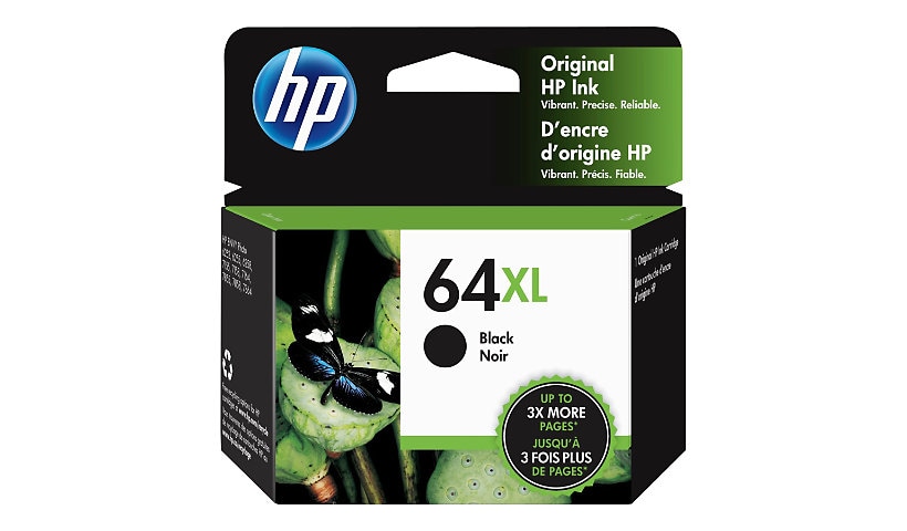 HP 64XL Original High Yield Inkjet Ink Cartridge - Black - 1 Each
