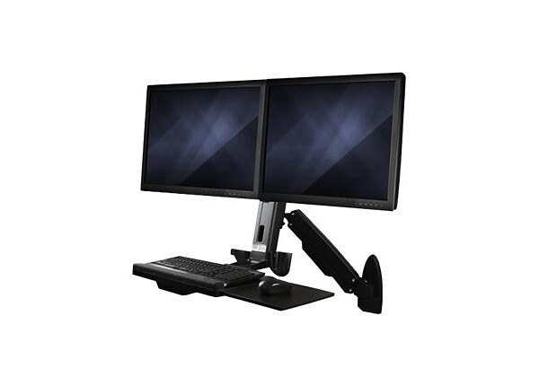 StarTech.com Wall Mount Workstation Dual Monitor - Adjustable Standing Desk