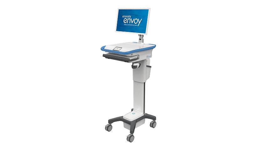 Enovate Medical Envoy Mobile Ehr Workstation - cart - for All-In-One / keyboard / mouse