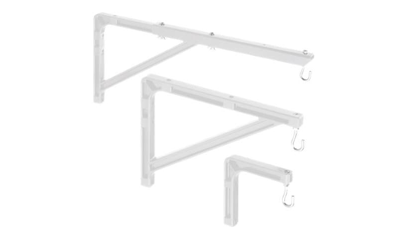 Da-Lite Mounting and Extension Brackets - No. 6 Sheet Metal Wall Brackets - 6in x 6in L-bracket - White