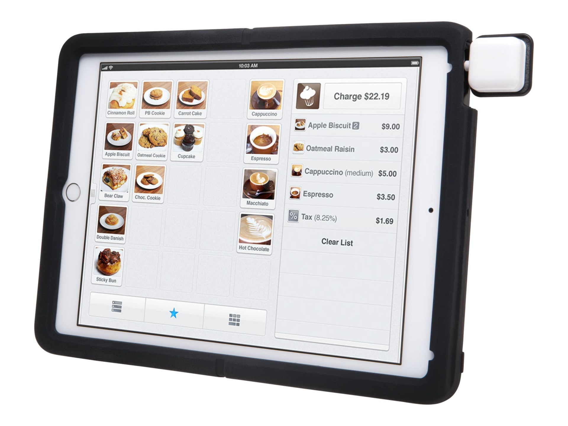 Kensington SecureBack Rugged Case for Square Readers - back cover for table