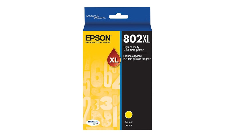 Epson 802XL With Sensor - haute capacité - jaune - original - cartouche d'encre