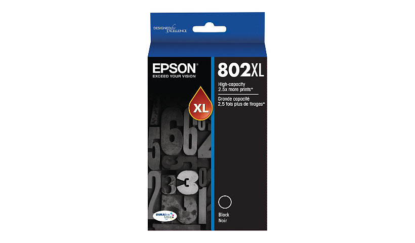 Epson 802XL With Sensor - haute capacité - noir - original - cartouche d'encre