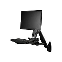 StarTech.com Wall Mount Workstation - Full Motion Standing Desk - Height Adjustable - VESA Monitor