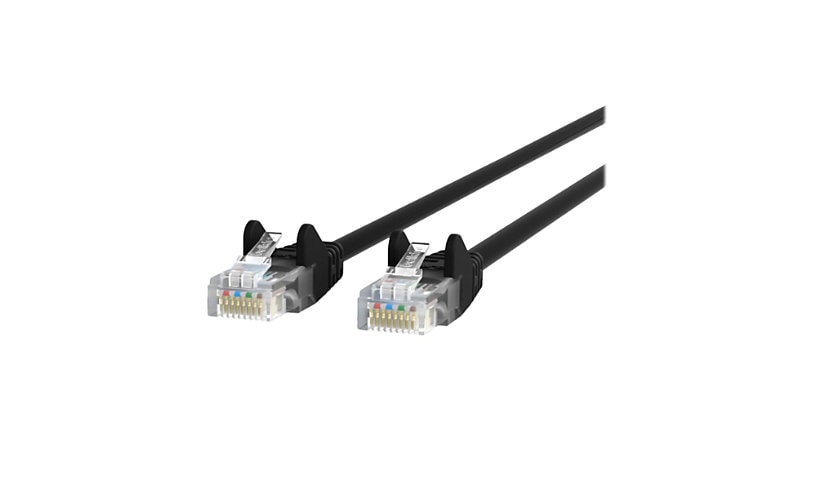 Belkin Cat5e/Cat5 100ft Black Snagless Ethernet Patch Cable, PVC, UTP, 24 AWG, RJ45, M/M, 350MHz, 100'