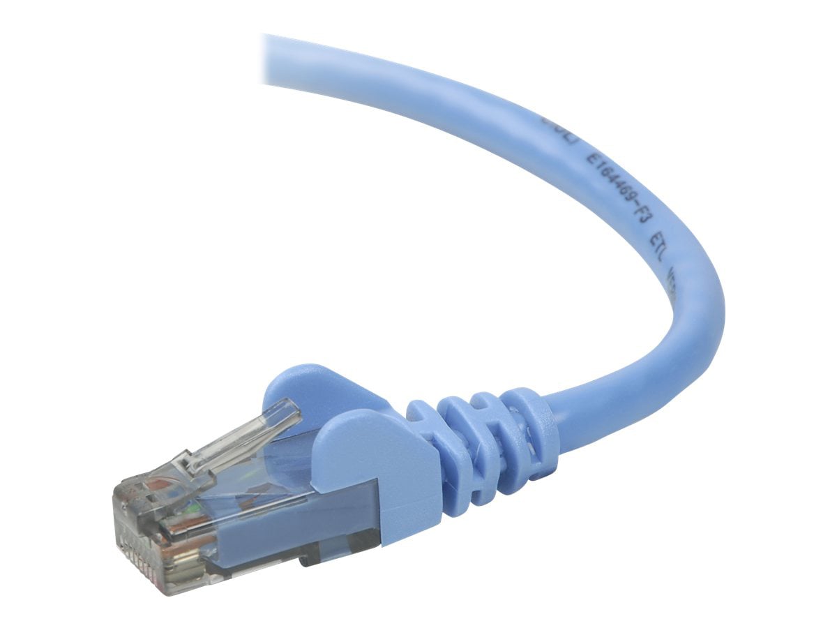 Belkin Cat6 40ft Blue Ethernet Patch Cable, UTP, 24 AWG, Snagless, Molded, RJ45, M/M, 40'