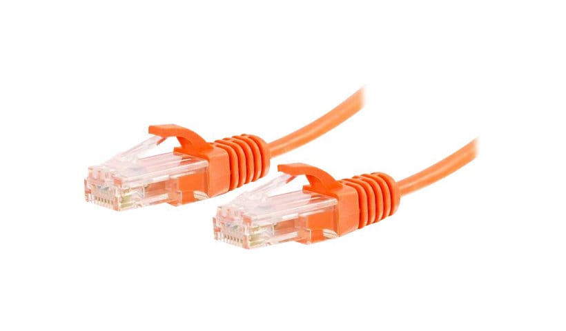 C2G 7ft Cat6 Snagless Unshielded (UTP) Slim Ethernet Cable - Cat6 Network Patch Cable - PoE - Orange