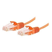 C2G 7ft Cat6 Snagless Unshielded (UTP) Slim Ethernet Cable - Cat6 Network Patch Cable - PoE - Orange