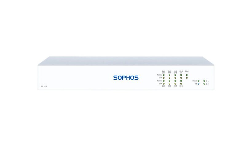 Sophos SG 125 - Rev 3 - security appliance - with 3 years TotalProtect 24x7