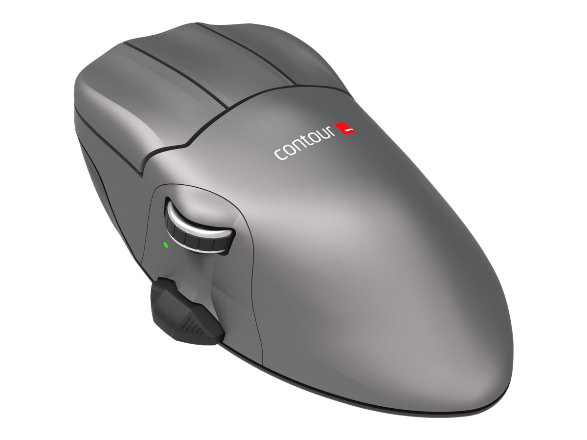 Contour Mouse Wireless Small - mouse - 2.4 GHz - metal gray