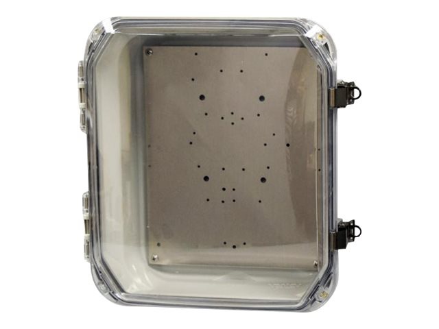 Ventev 12"x 10"x 5" Sleek NEMA Outdoor Wi-Fi Enclosure with Clear Door, Cord Grip Hole - network device enclosure