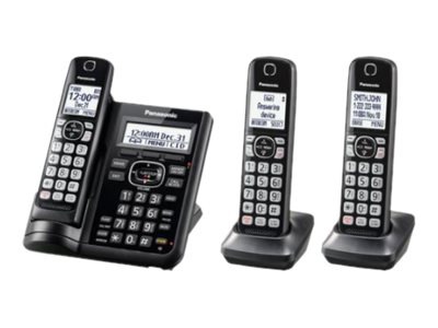 Panasonic KX-TGF543B - cordless phone - answering system - Bluetooth interface with caller ID/call waiting + 2
