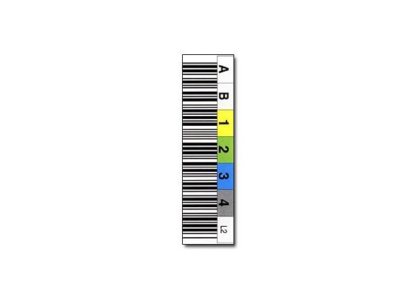 EDP LTO 2 BARCODE LABEL 6 CHARACTERS HORIZONTAL