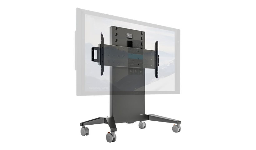 Salamander cart - for interactive flat panel / LCD display - gray, graphite