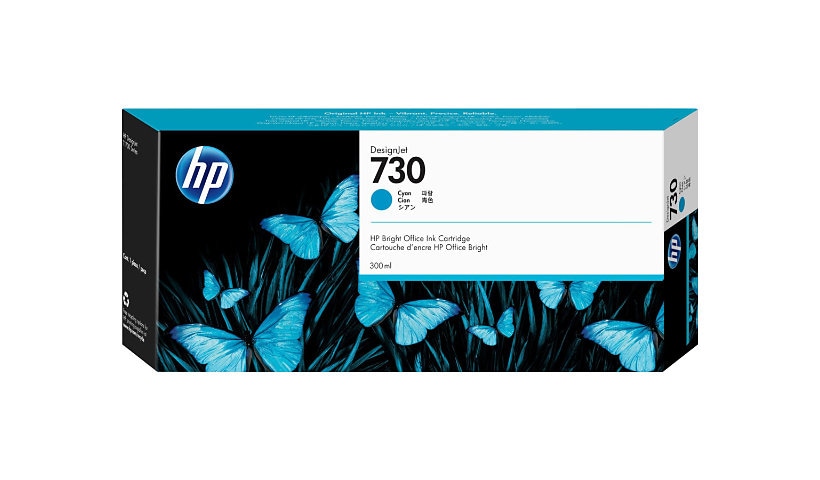 HP 730 Original High Yield Inkjet Ink Cartridge - Cyan Pack
