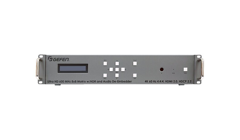 Gefen 4K Ultra HD 600 MHz 8x8 Matrix - commutateur vidéo/audio - Montable sur rack