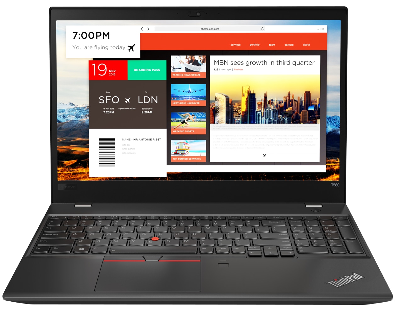 Lenovo ThinkPad T580 - 15.6" - Core i7 8550U - 8 GB RAM - 256 GB SSD - US