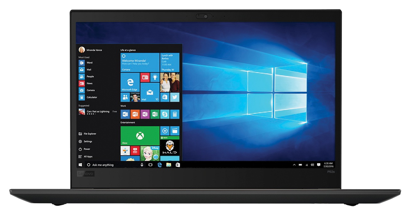 Lenovo ThinkPad P52s - 15.6" - Core i7 8650U - 16 GB RAM - 512 GB SSD - US