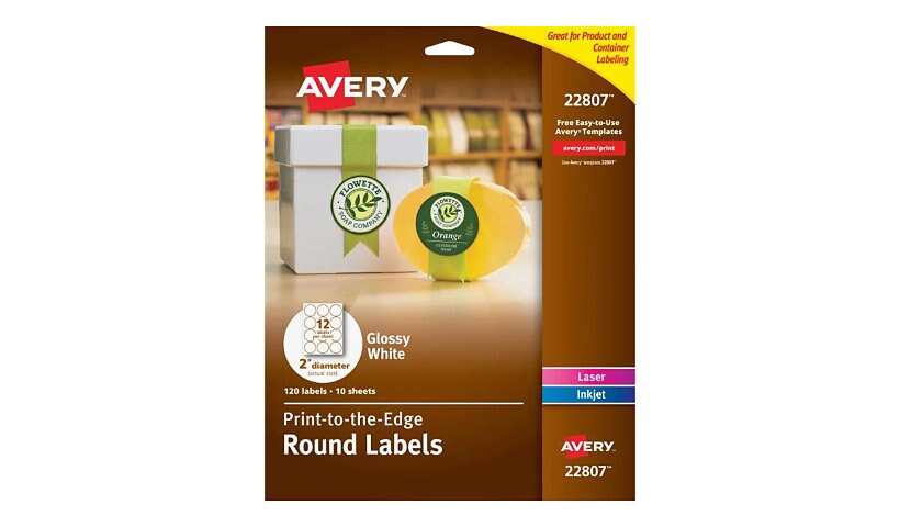 Avery Easy Peel Print-to-the-Edge - labels - 120 label(s) -