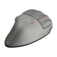 Contour Mouse Wireless Medium - mouse - 2.4 GHz - metal gray