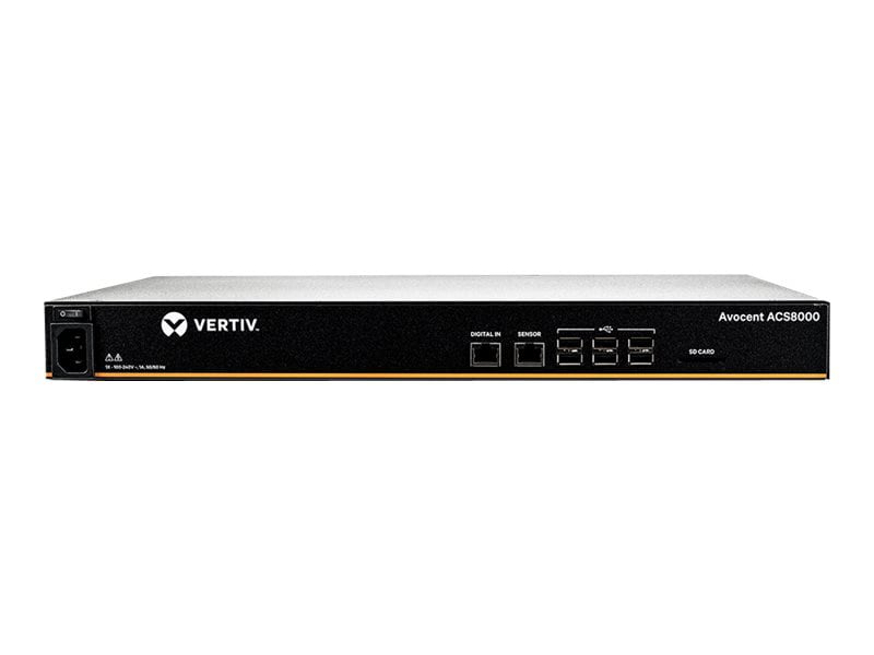 Vertiv Avocent ACS 8000 8-Port Serial Console Server, Single AC Power, 1U