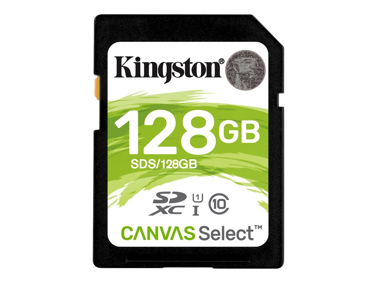 Kingston Canvas Select - flash memory card - 128 GB - SDXC UHS-I